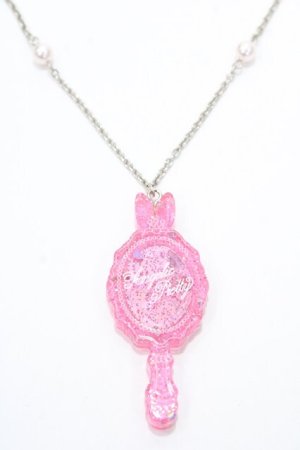 画像: Angelic Pretty / Bunny Mirrorネックレス  ピンク Y-25-09-14-005-AP-AC-SZ-ZY