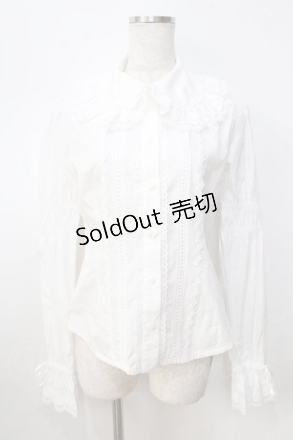 画像1: BABY,THE STARS SHINE BRIGHT / 後ろピンタックブラウス  白 Y-25-09-14-040-BA-BL-SZ-ZY (1)