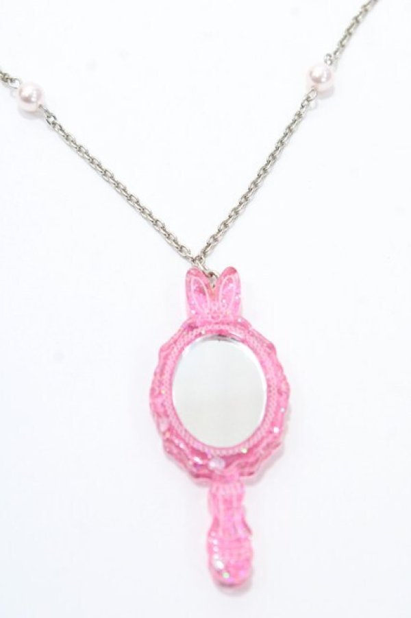 画像2: Angelic Pretty / Bunny Mirrorネックレス  ピンク Y-25-09-14-005-AP-AC-SZ-ZY (2)