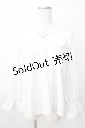 画像: axes femme / ビッグ襟ブラウス M 白 Y-25-09-14-044-AX-BL-SZ-ZY