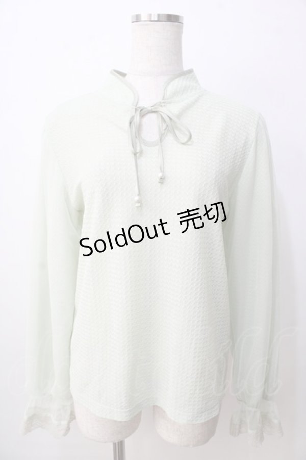 画像1: axes femme / 接触冷感ラメ刺繍Ｔシャツ F ミント Y-25-09-14-050-AX-TS-SZ-ZI (1)