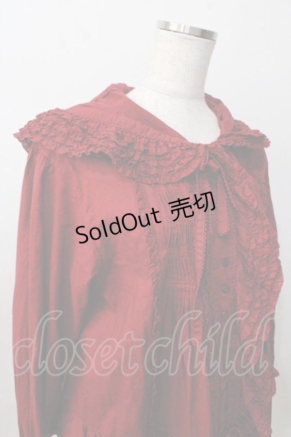 画像4: PINK HOUSE / うさぎの耳付きフードブラウス F 赤 Y-25-09-14-058-LO-BL-SZ-ZY (4)