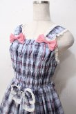 画像3: BABY,THE STARS SHINE BRIGHT / オリジナルタータンチェックシャーリングプリンセスジャンパースカート  サックス Y-25-09-14-066-BA-OP-SZ-ZY (3)