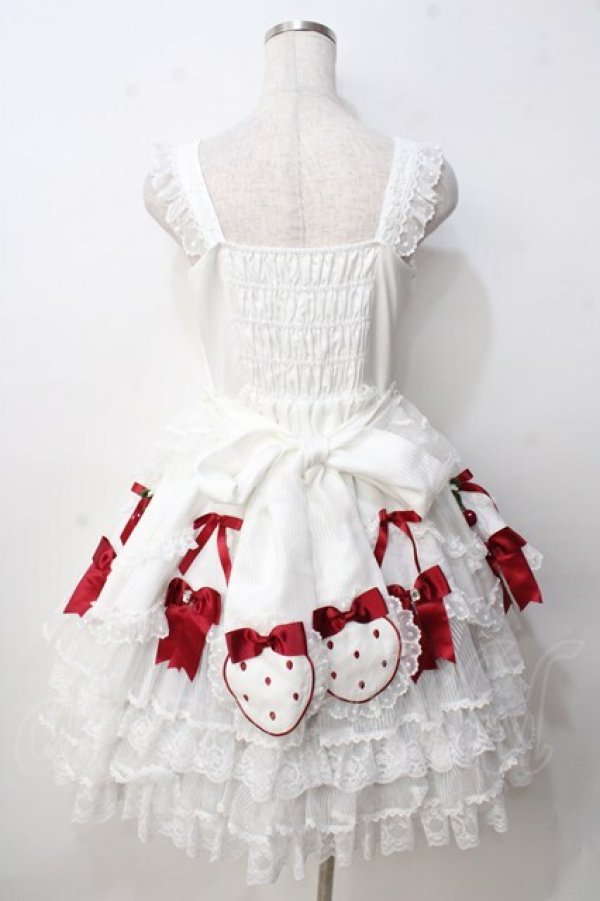 画像2: 仲夏物語 / Strawberry Angel ジャンパースカート S タイプ2ホワイト Y-25-09-14-067-EL-OP-SZ-ZT361 (2)