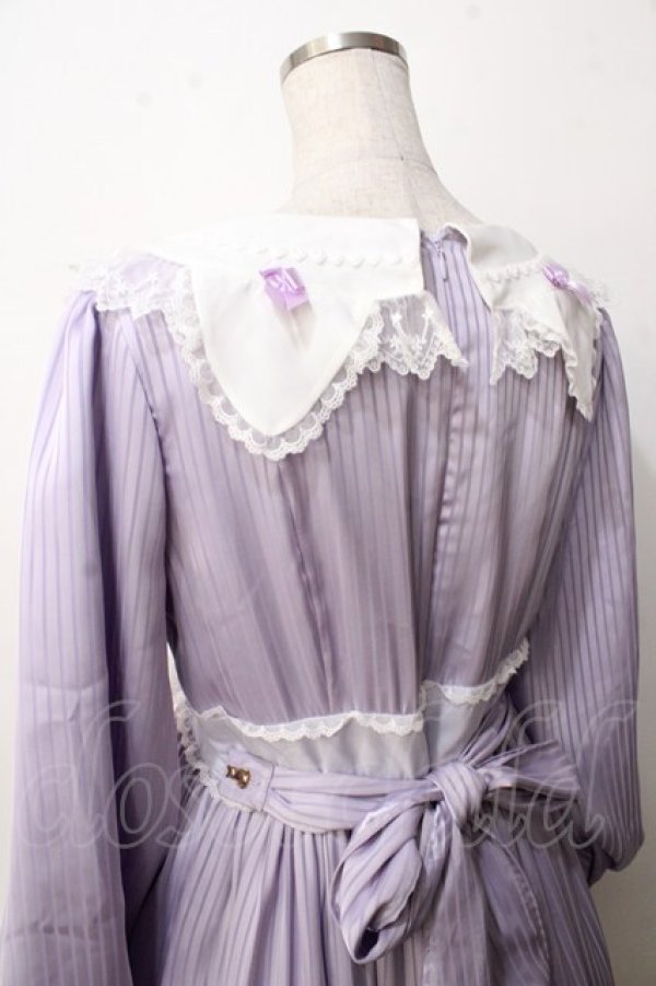 画像5: BABY,THE STARS SHINE BRIGHT / Little Kitten Luluna ストライプワンピース  ラベンダー Y-25-09-14-068-BA-OP-SZ-ZY (5)