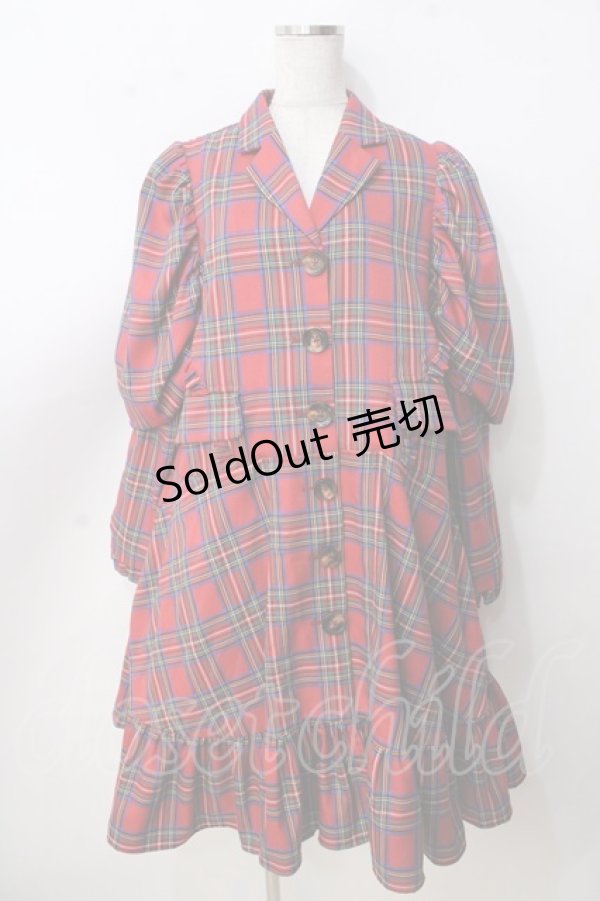 画像1: HEIHEI / フリルスーツワンピース F レッド Y-25-09-14-072-PU-OP-SZ-ZY (1)