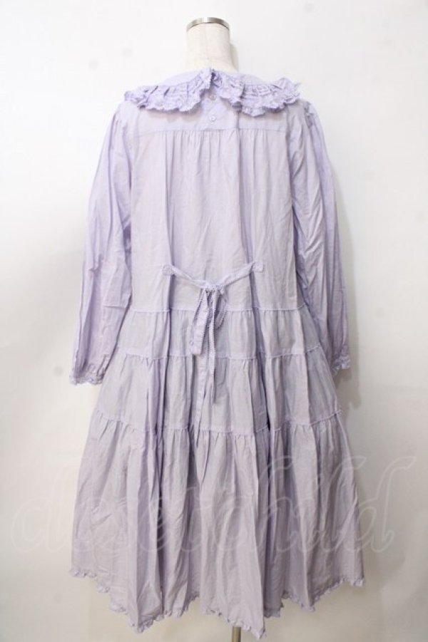 画像2: PINK HOUSE / フリル襟付きローンミディワンピース F ラベンダー Y-25-09-14-073-LO-OP-SZ-ZY (2)