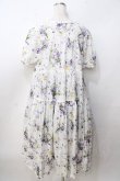 画像2: PINK HOUSE / リトルヴァイオレットプリントミディワンピース F 白 Y-25-09-14-074-LO-OP-SZ-ZY (2)
