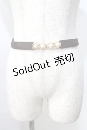 画像: axes femme / パール細ゴムベルト  茶 Y-25-09-14-012-AX-ZA-SZ-ZY