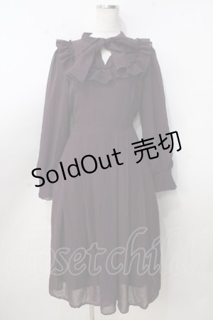 画像: axes femme / ラッフルフリルシフォンワンピース M パープル Y-25-09-14-080-AX-OP-SZ-ZI