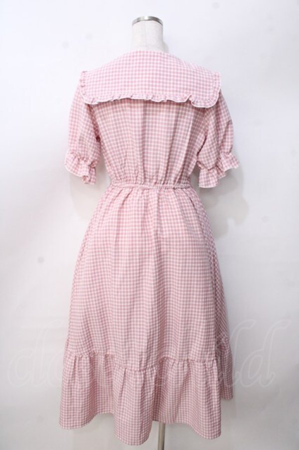 画像2: m petit by misako / ギンガムチェックワンピース S 中桃 Y-25-09-14-084-LO-OP-SZ-ZT107 (2)