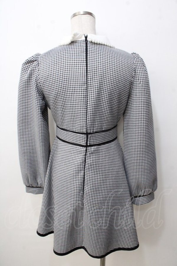 画像2: evelyn / リボンビジュー襟ミニワンピース  黒 Y-25-09-14-087-LO-OP-SZ-ZY (2)