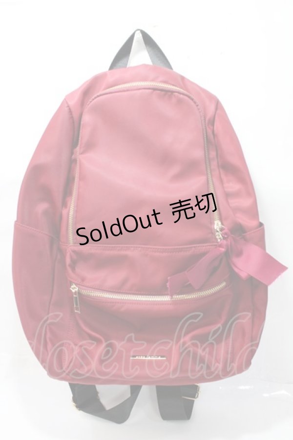 画像1: 【SALE】axes femme / ロゴプレートデザインリュック  赤 Y-25-09-14-014-AX-BG-SZ-ZT386 (1)