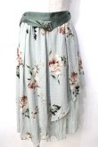 画像1: axes femme / 花柄シアーチェックフレアスカート F ミント Y-25-09-14-097-AX-SK-SZ-ZT164 (1)