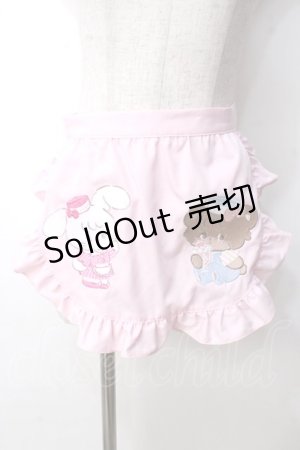画像: axes femme kawaii / mikkoコラボ刺繍エプロン M ピンク Y-25-09-14-098-AX-SK-SZ-ZY