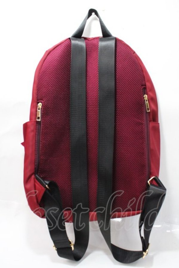 画像2: axes femme / ロゴプレートデザインリュック  赤 Y-25-09-14-014-AX-BG-SZ-ZT386 (2)