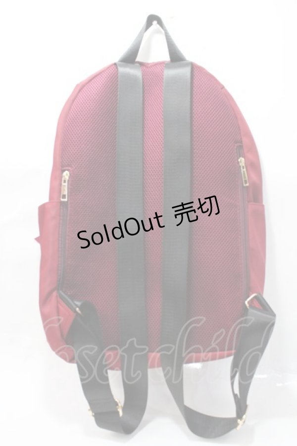 画像2: 【SALE】axes femme / ロゴプレートデザインリュック  赤 Y-25-09-14-014-AX-BG-SZ-ZT386 (2)