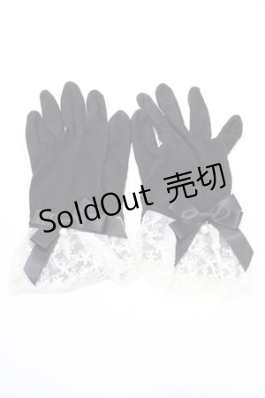 画像: axes femme / レース×リボン使いUV手袋  黒 Y-25-09-14-018-AX-ZA-SZ-ZY