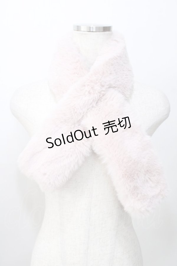 画像1: axes femme POETIQUE / ファーマフラー  ピンク Y-25-09-14-019-AX-ZA-SZ-ZT422 (1)