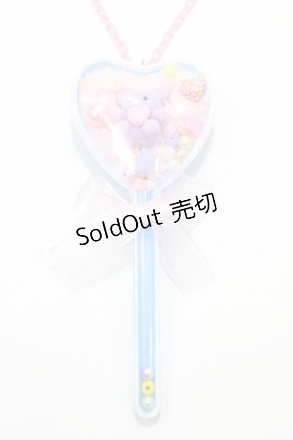 画像1: Nile Perch / ハートステッキくまさんネックレス  ブルー Y-25-09-14-003-LO-AC-HR-ZY (1)