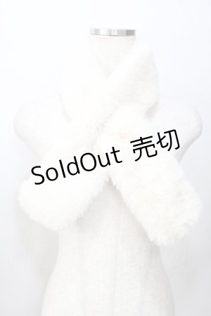 画像: axes femme POETIQUE / ファーマフラー  生成り Y-25-09-14-020-AX-ZA-SZ-ZT422