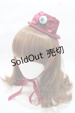 画像: ALICE and the PIRATES / クリスの目玉付きミニハット  ワイン Y-25-09-14-025-PA-AC-SZ-ZY