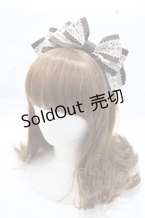 画像: Innocent World / トーションレースタックカチューシャ  ブラウン Y-25-09-14-026-IW-AC-SZ-ZY