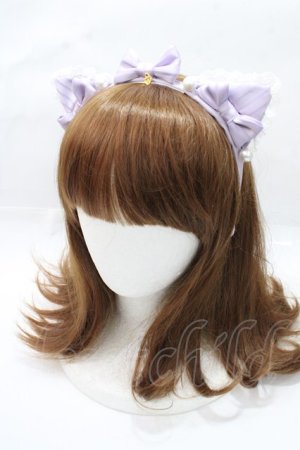 画像: BABY,THE STARS SHINE BRIGHT / Little Kitten Luluna ストライプカチューシャ  ラベンダー Y-25-09-14-028-BA-AC-SZ-ZY