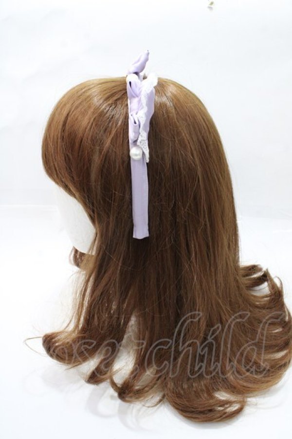 画像2: BABY,THE STARS SHINE BRIGHT / Little Kitten Luluna ストライプカチューシャ  ラベンダー Y-25-09-14-028-BA-AC-SZ-ZY (2)