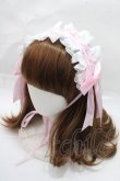 画像1: kemono mimi / ロリータヘッドドレス  ピンク×白 Y-25-09-14-032-LO-AC-SZ-ZT486-F006 (1)
