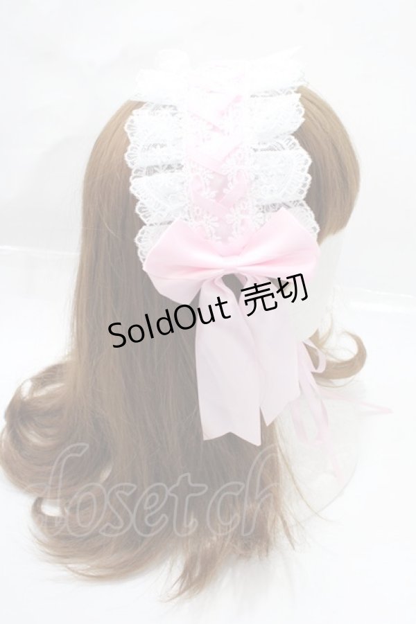 画像3: kemono mimi / ロリータヘッドドレス  ピンク×白 Y-25-09-14-032-LO-AC-SZ-ZT486-F006 (3)