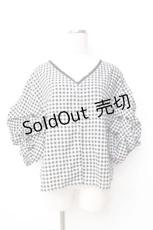 画像: axes femme / 袖コンシャスブラウス  黒 Y-25-09-16-034-AX-BL-SZ-ZT285