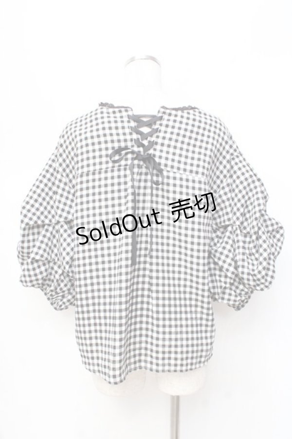 画像3: axes femme / 袖コンシャスブラウス  黒 Y-25-09-16-034-AX-BL-SZ-ZT285 (3)