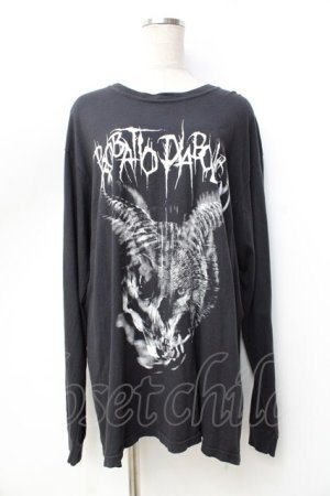 画像: CIVARIZE / ヴィンテージ加工アニマルプリントロンT F ブラック Y-25-09-16-038-GO-TO-SZ-ZY