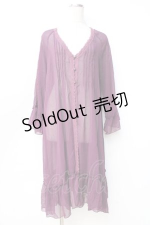 画像: 【SALE】axes femme / ラグランスリーブガウン  パープル Y-25-09-16-050-AX-TO-SZ-ZT011