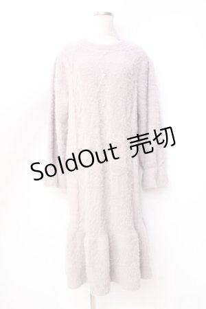 画像: axes femme / フェザーニットロングワンピース  ピンク Y-25-09-16-051-AX-OP-SZ-ZY