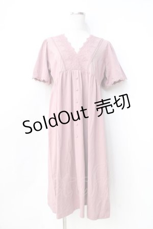 画像: axes femme / Ｖネックカットソーワンピース  ピンク Y-25-09-16-063-AX-OP-SZ-ZT184