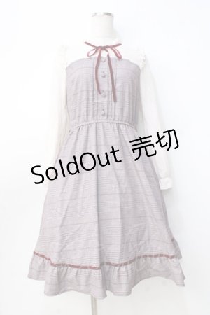 画像: axes femme POETIQUE / レース切替チェックワンピース   Y-25-09-16-065-AX-OP-SZ-ZY