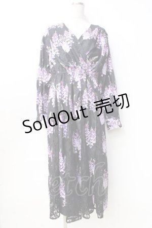 画像: axes femme / カシュクールワンピース  黒 Y-25-09-16-066-AX-OP-SZ-ZY