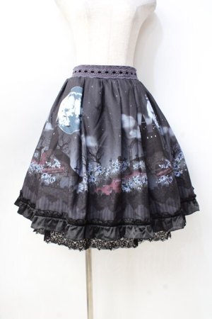 画像: axes femme kawaii / トリックナイトスカート  黒 Y-25-09-16-079-AX-SK-SZ-ZY