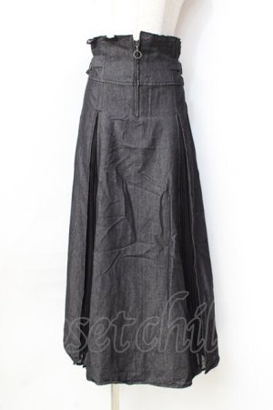画像: axes femme / ZIPハイウエストスカート  黒 Y-25-09-16-087-AX-TO-SZ-ZY