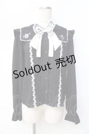 画像: axes femme POETIQUE / ドリーミーメルヘン柄刺繍ブラウス/Disney  黒 Y-25-09-16-023-AX-BL-SZ-ZY