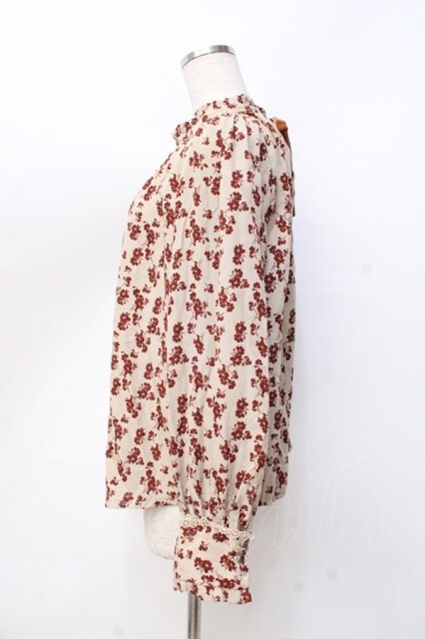 画像2: axes femme / 花柄ブラウス  ベージュ Y-25-09-16-024-AX-BL-SZ-ZI (2)