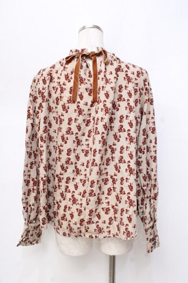 画像3: axes femme / 花柄ブラウス  ベージュ Y-25-09-16-024-AX-BL-SZ-ZI (3)