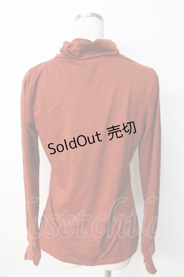 画像2: axes femme / ブレード配色ハイネックカットソー  オレンジ Y-25-09-22-040-AX-TO-SZ-ZI (2)