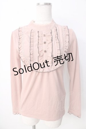 画像: axes femme / ボータイ付きブラウス風プルオーバー  ピンク Y-25-09-22-042-AX-TO-SZ-ZY