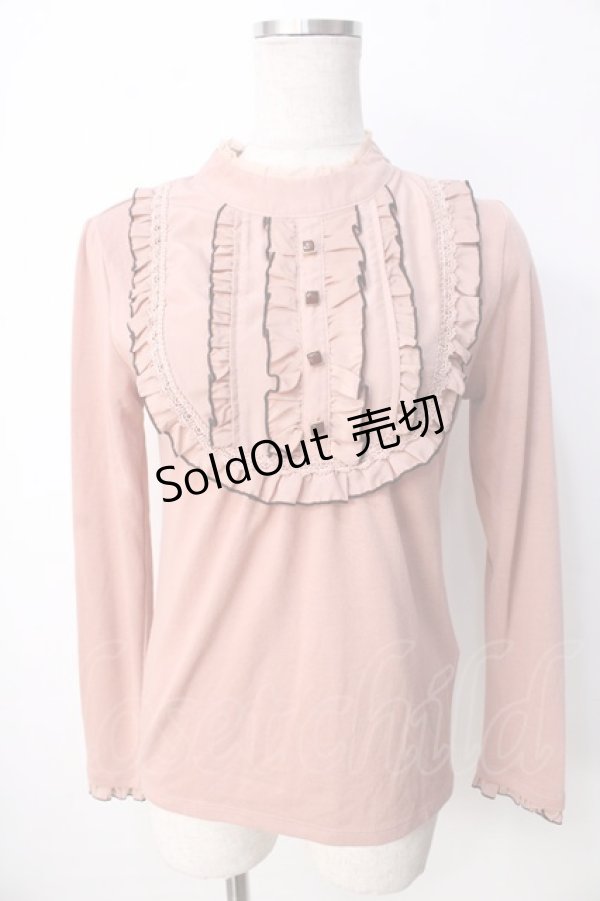 画像1: axes femme / ボータイ付きブラウス風プルオーバー  ピンク Y-25-09-22-042-AX-TO-SZ-ZY (1)