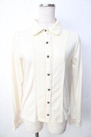 画像: axes femme / レース使いブラウス風プルオーバー M 生成り Y-25-09-22-044-AX-TO-SZ-ZY