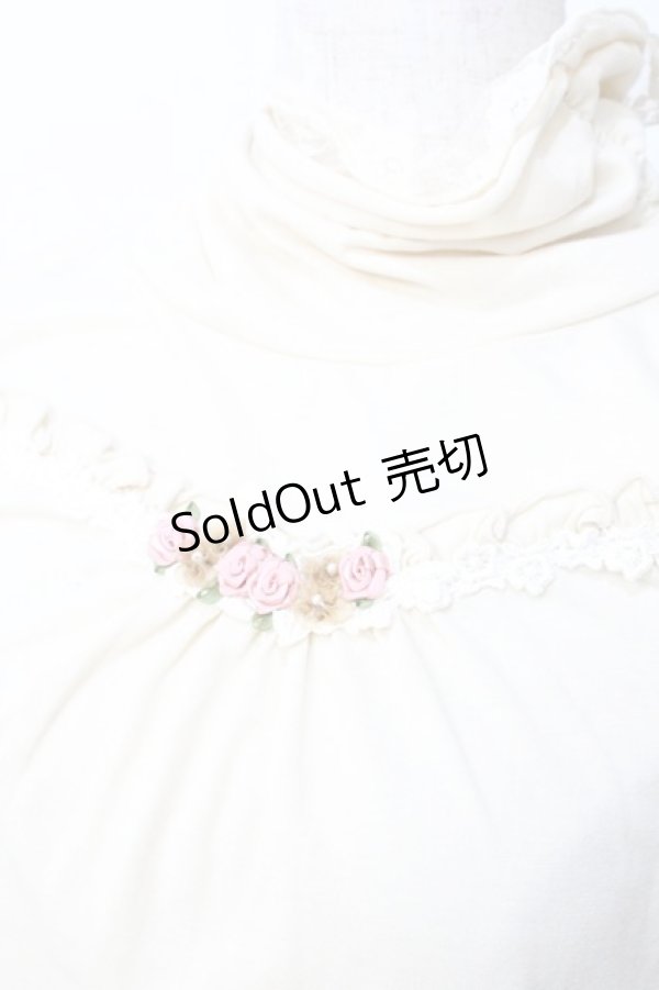 画像3: axes femme / プチローズハイネックカットソー  生成り Y-25-09-22-045-AX-TO-SZ-ZY (3)