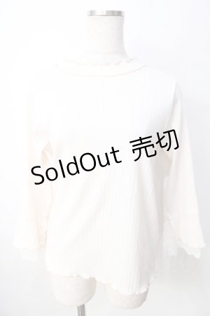 画像: axes femme / レース重ね袖メローリブプルオーバー F 生成り Y-25-09-22-049-AX-TO-SZ-ZI